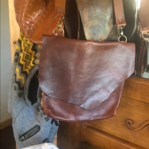 Real leather handmade crossbody bag